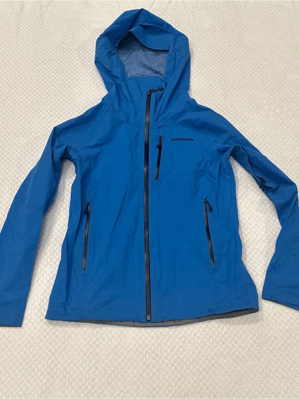 Patagonia Bright Blue Hooded Shell Jacket